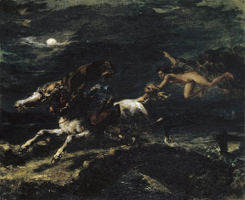 Tam O'Shanter pursued by the witches - Eugène Delacroix