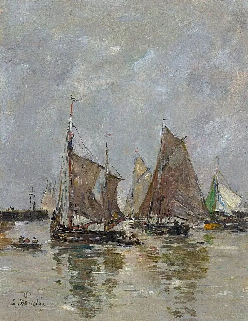 Trouville, the equipment of the sardine fishermen - Eugène Boudin