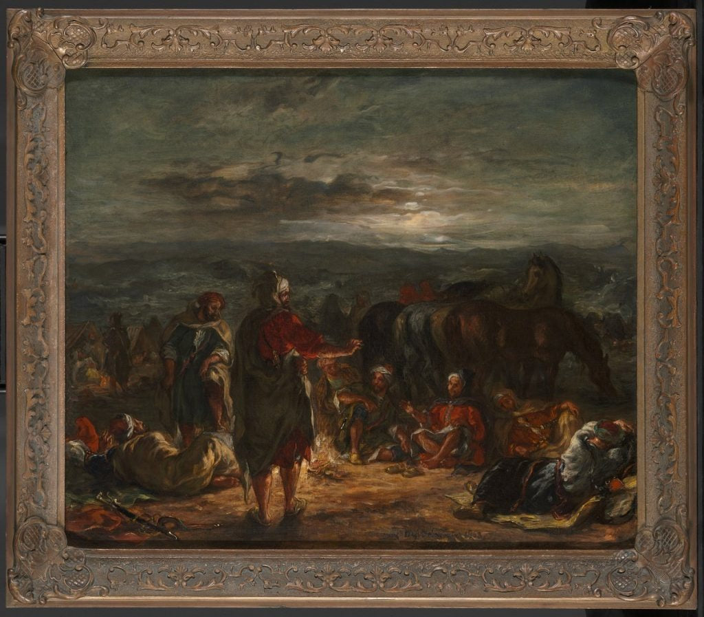 An Arab Camp at Night - Eugène Delacroix