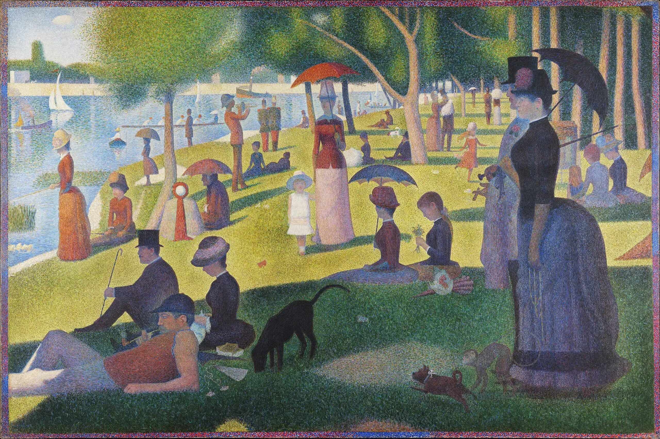 Reproduction du tableau « Un dimanche après-midi à l'Île de la Grande Jatte - Georges Seurat » par Alpha Reproduction en peinture à l’huile