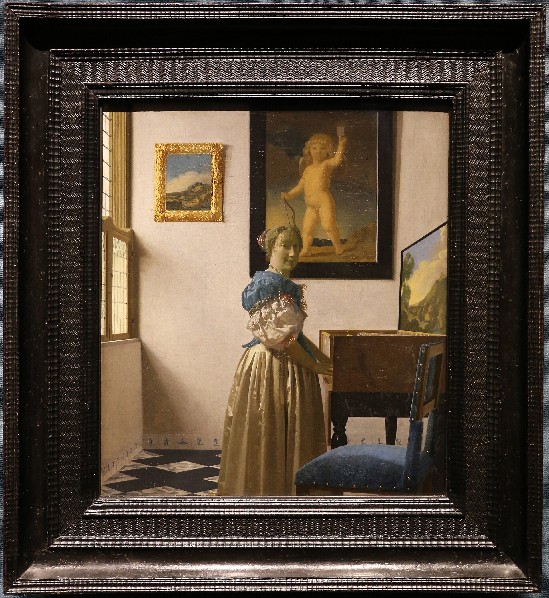 A Lady Standing at the Virginal - Johannes Vermeer