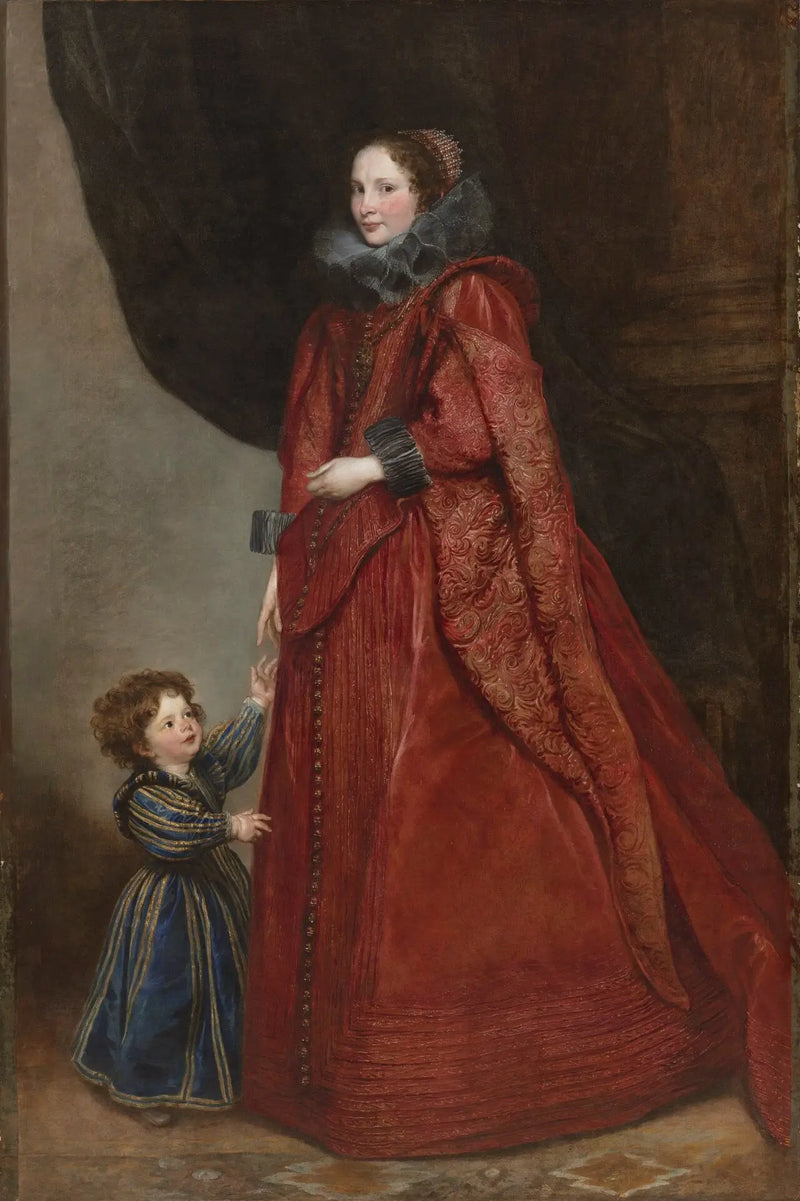 A Genoese lady with her child - Antoine van Dyck
