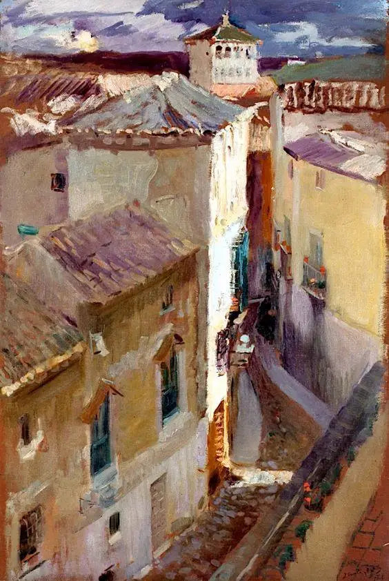 A Street in Toledo (Una Calle de Toledo) - Joaquín Sorolla