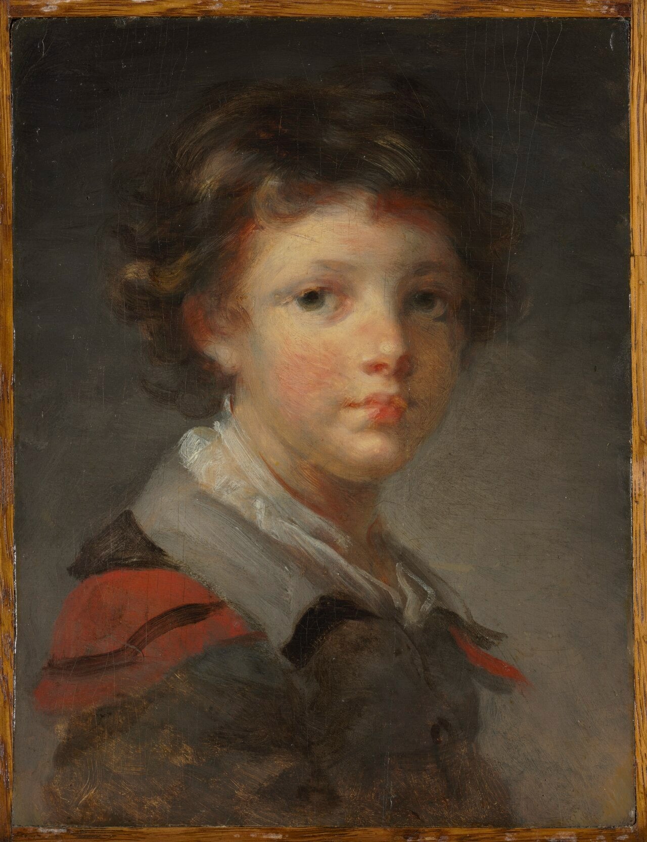 Un garçon dans un manteau doublé de rouge - Jean-Honoré Fragonard