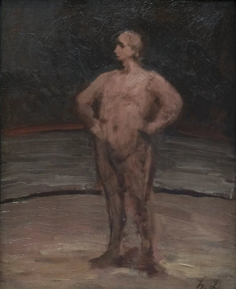A standing wrestler - Honoré Daumier
