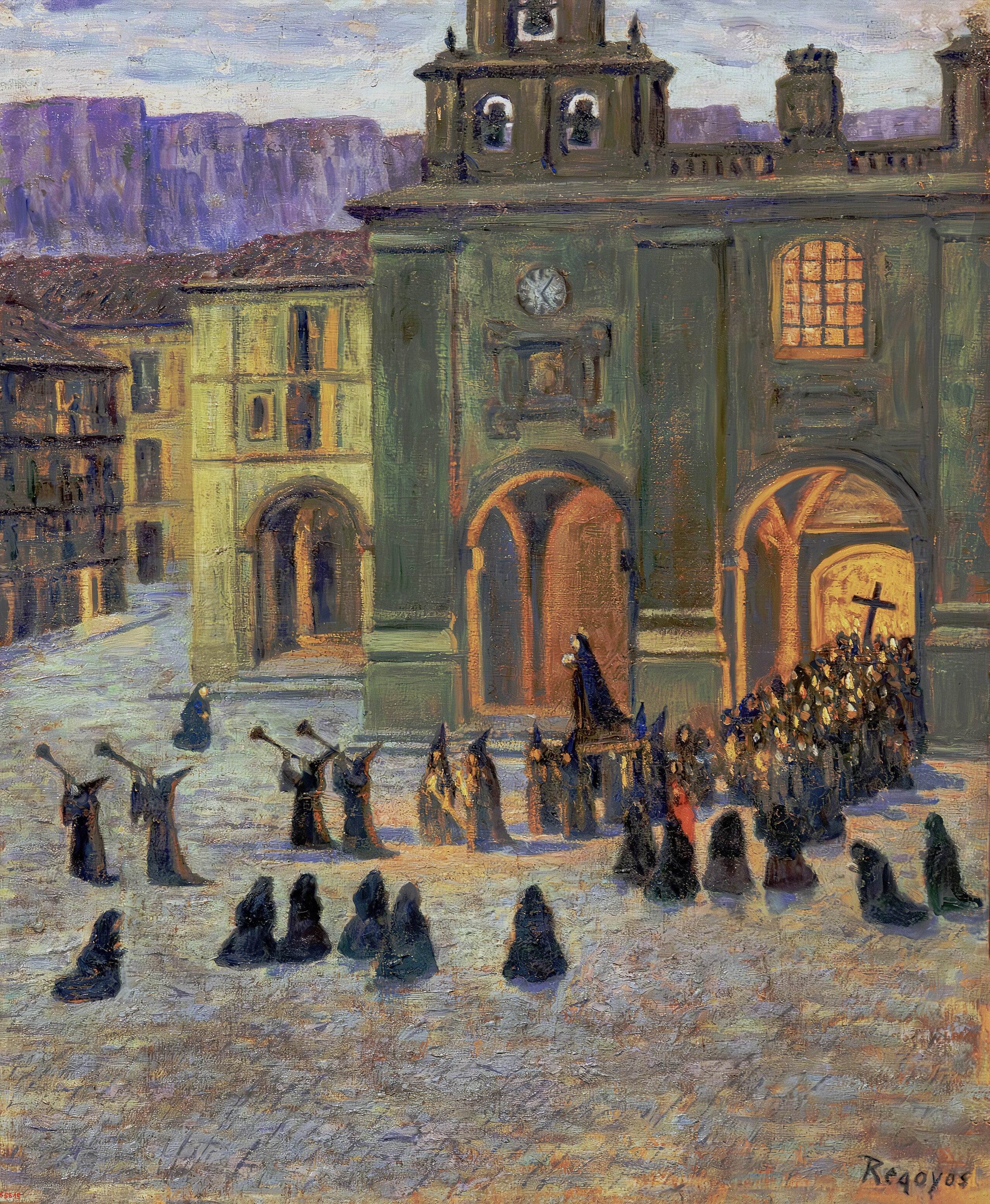 Vendredi Saint tôt le matin à Orduñas. - Darío de Regoyos - Alpha Reproduction