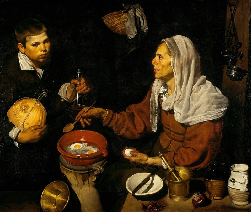 Old woman frying eggs - Diego Velázquez