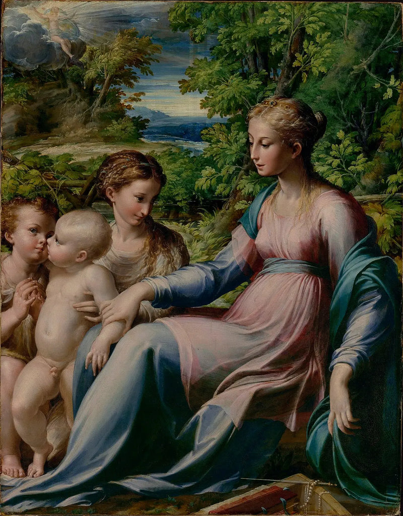 Virgin and Child with Saint John the Baptist and Mary Magdalene - Parmigianino