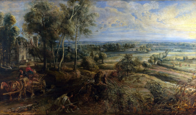 View of Het Steen at dawn - Peter Paul Rubens