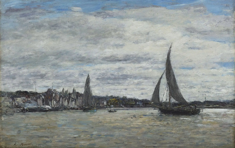 View of the Trouville Basin - Eugène Boudin