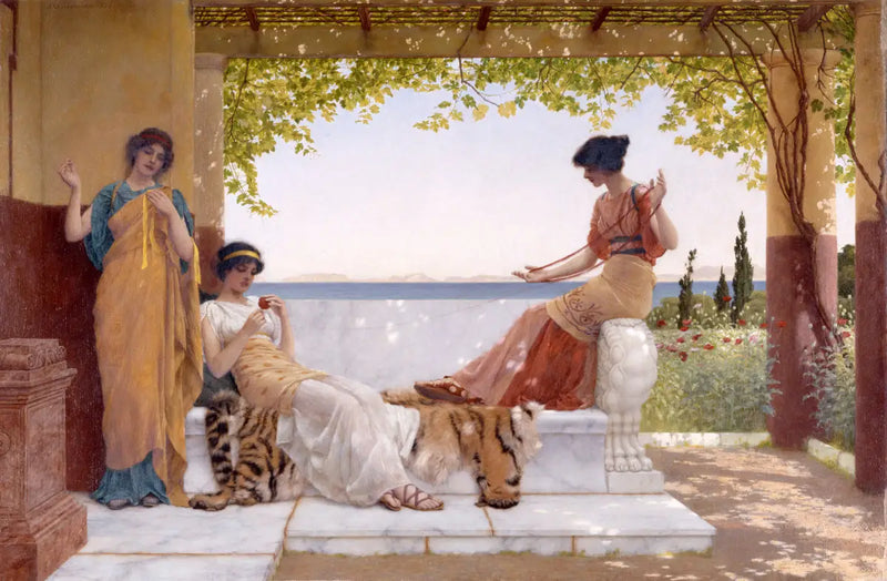 On the balcony - John William Godward