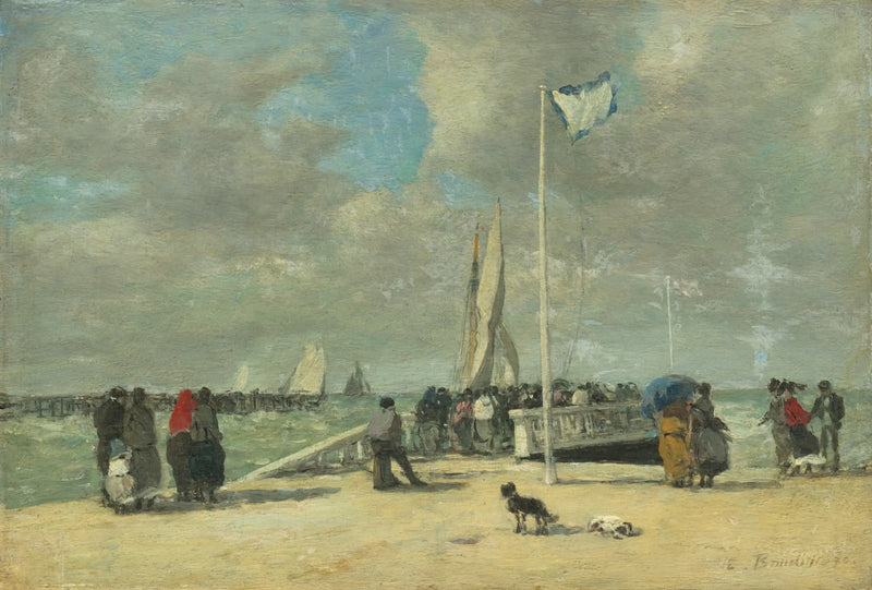 On the Pier - Eugène Boudin