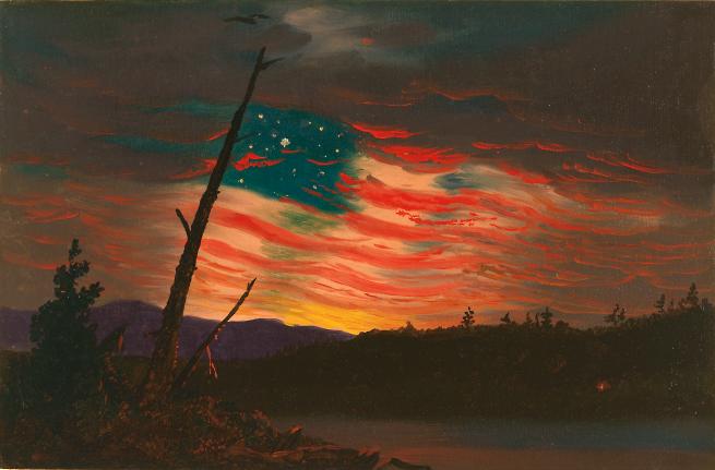 Notre bannière dans le ciel - Frederic Edwin Church