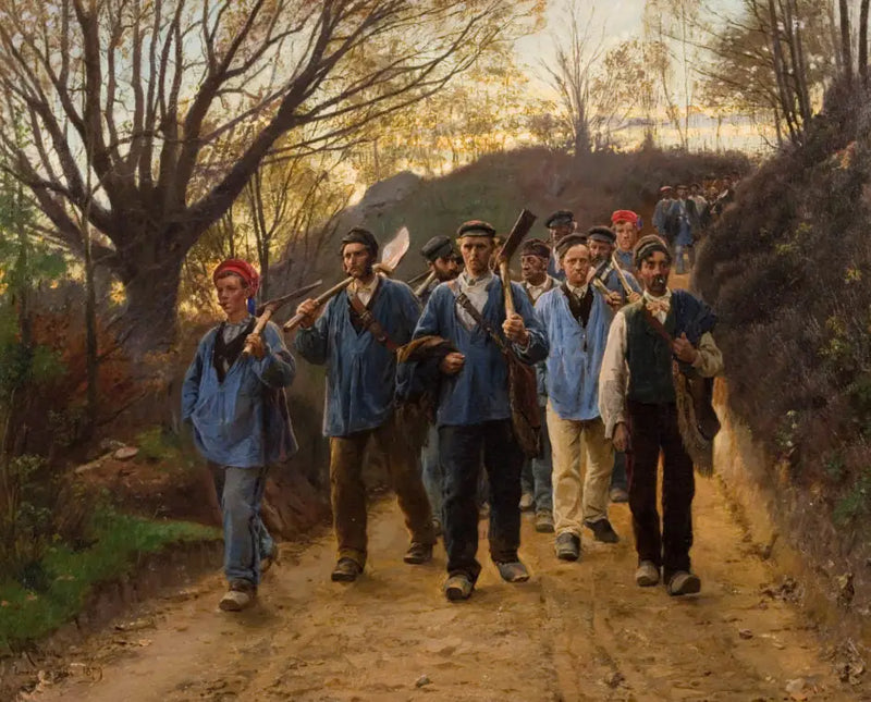 French Foresters Returning from Work - Peder Severin Krøyer