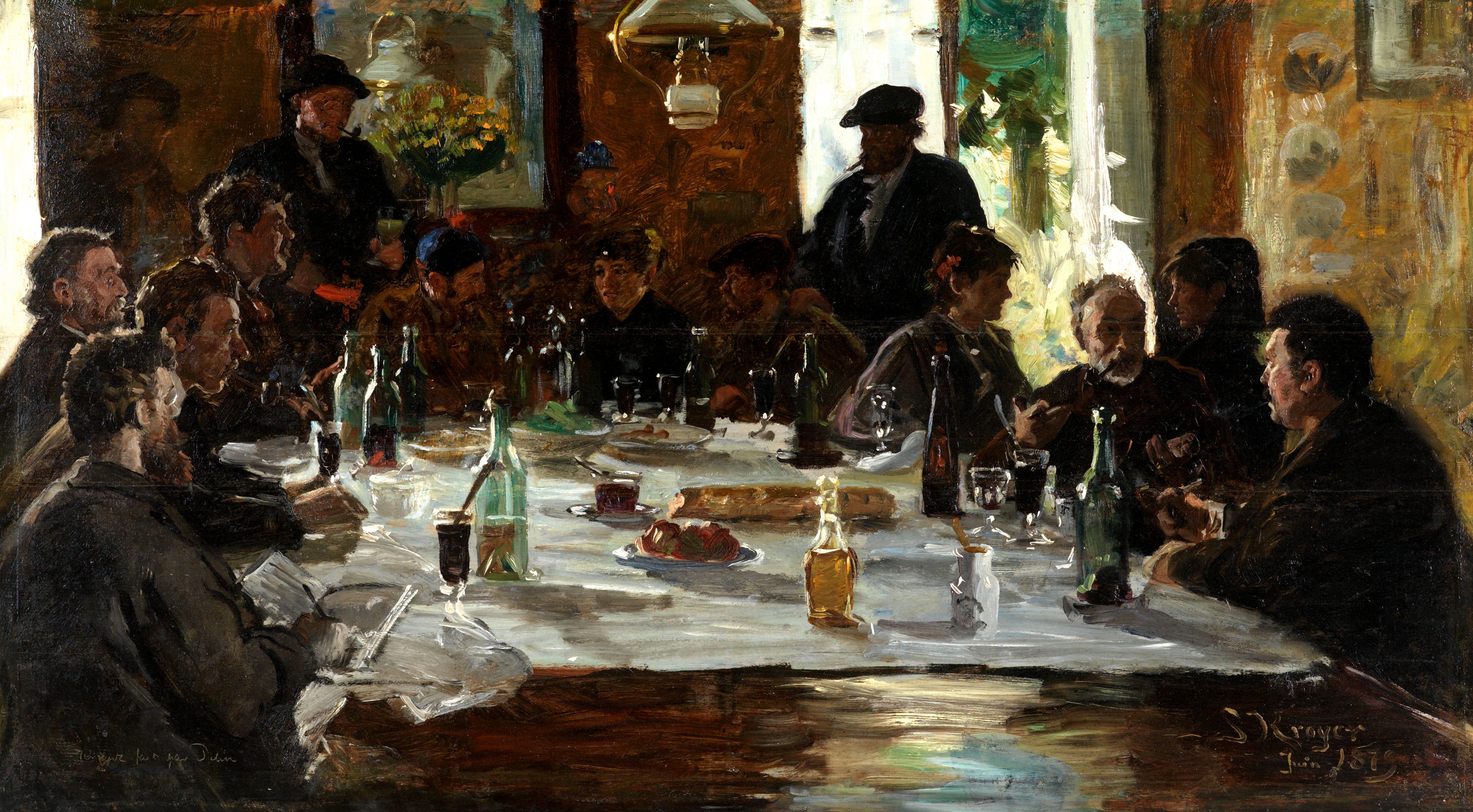 Breakfast of Artists. Cernay-la-Ville - Peder Severin Krøyer