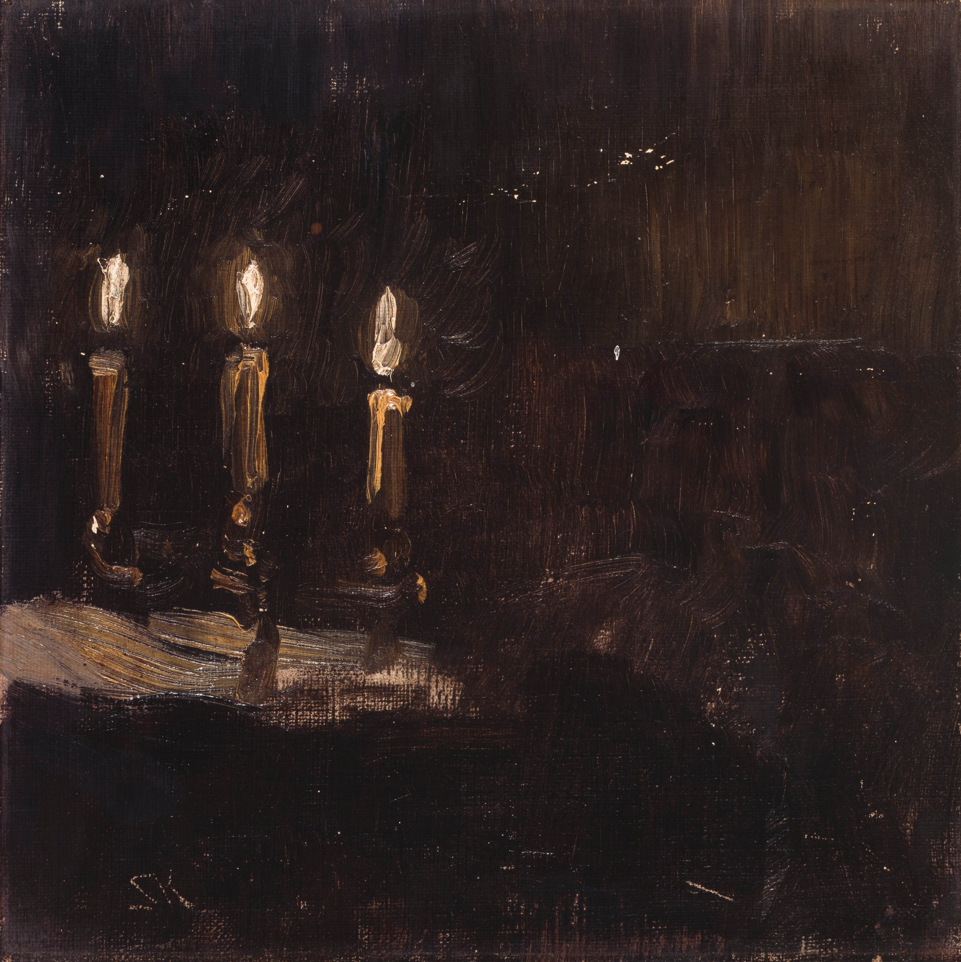 Study of Lighted Candles - Peder Severin Krøyer