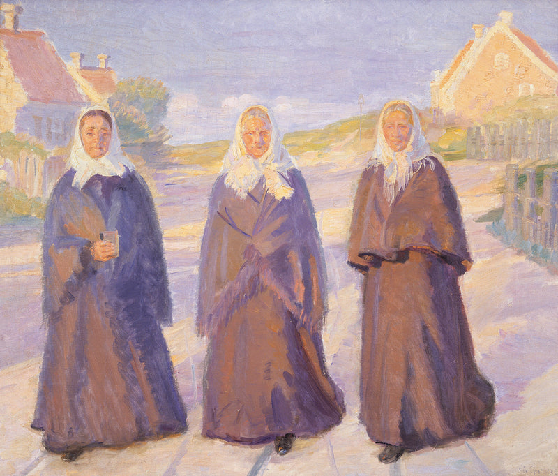 On the way to church - Anna Ancher