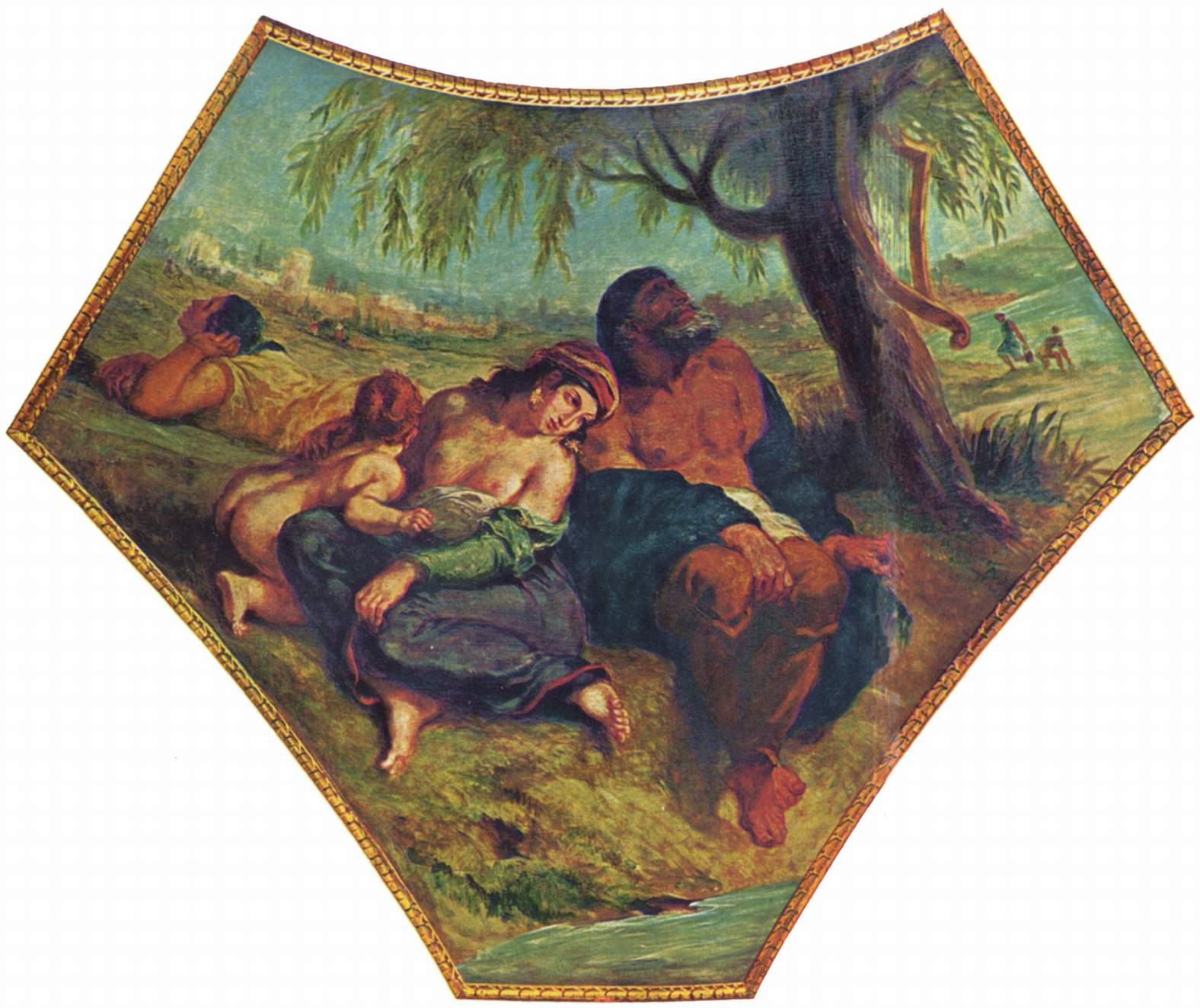 Reproduction du tableau « La Captivité à Babylone - Eugène Delacroix » par Alpha Reproduction en peinture à l’huile