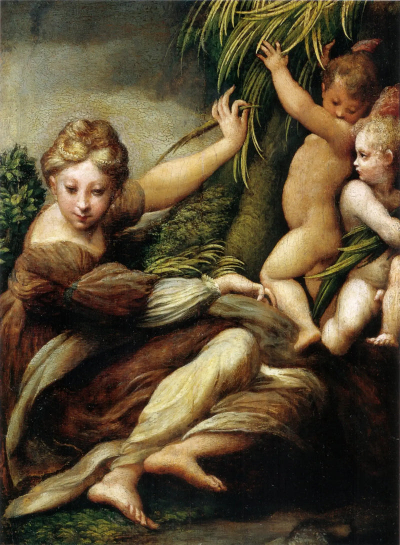 Saint with two angels - Parmigianino