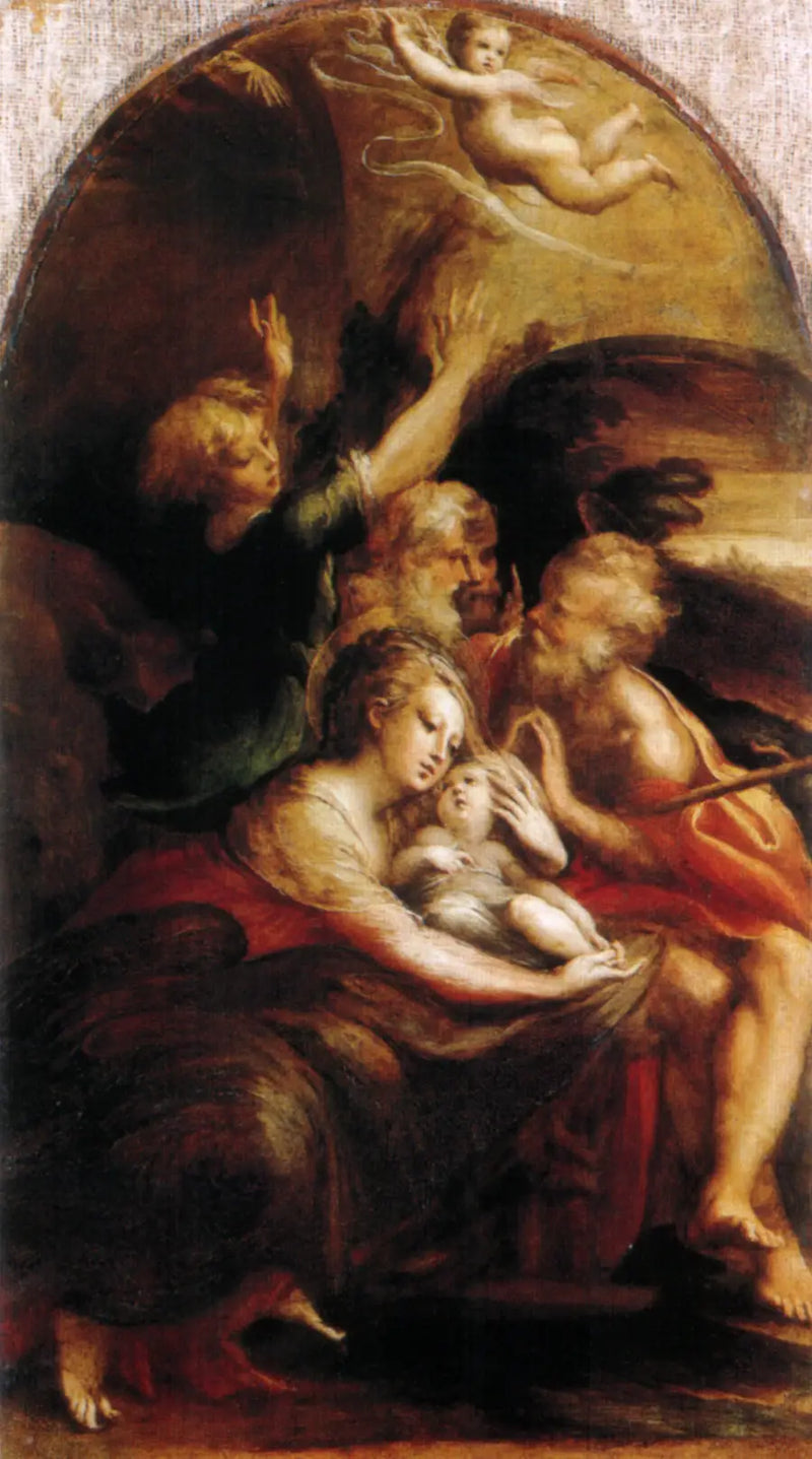 Nativity of Christ with Angels - Parmigianino