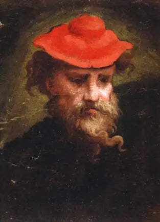 Self-Portrait with Red Beret - Parmigianino