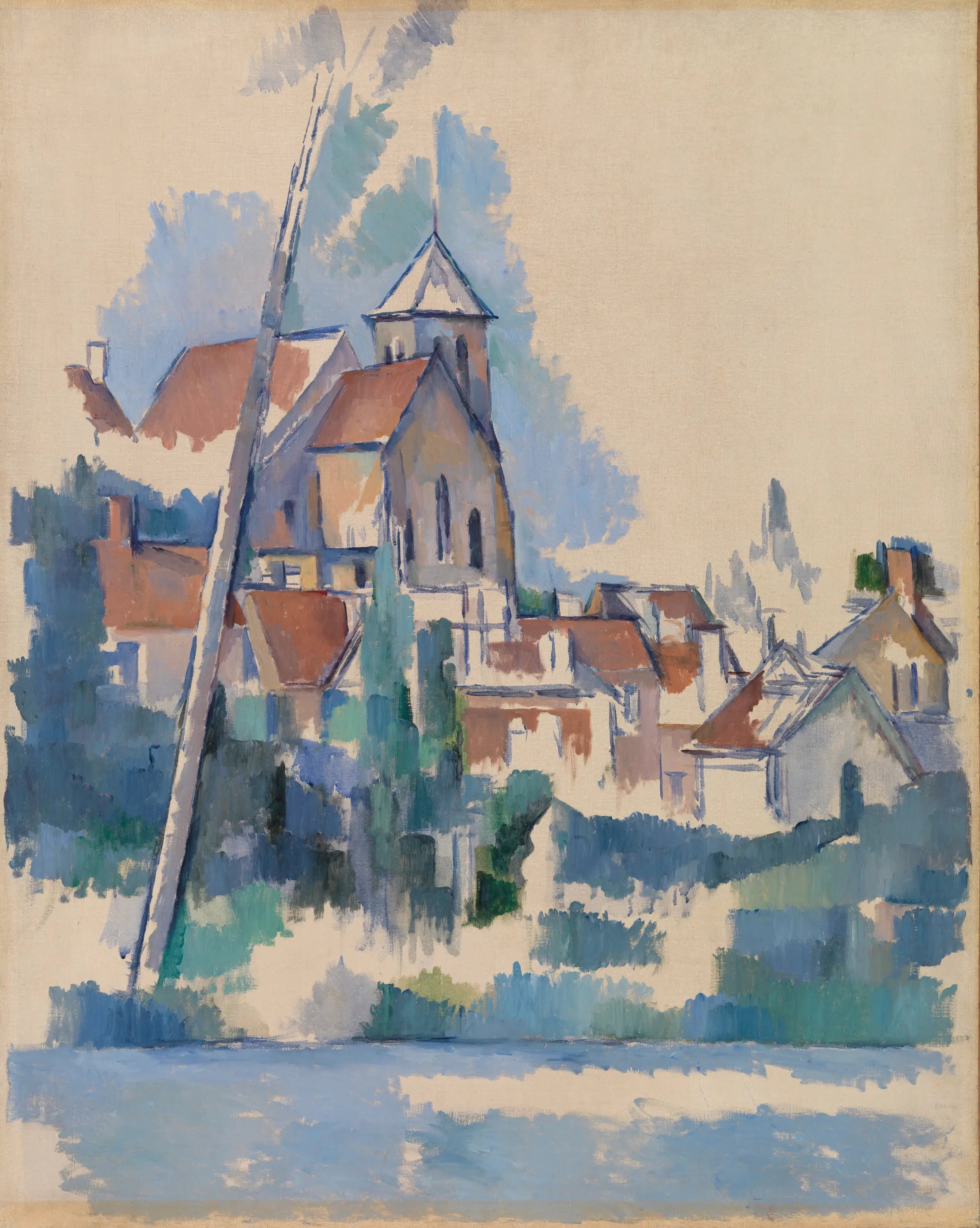 Reproduction du tableau « L'Église de Montigny-sur-Loing - Paul Cézanne » par Alpha Reproduction en peinture à l’huile