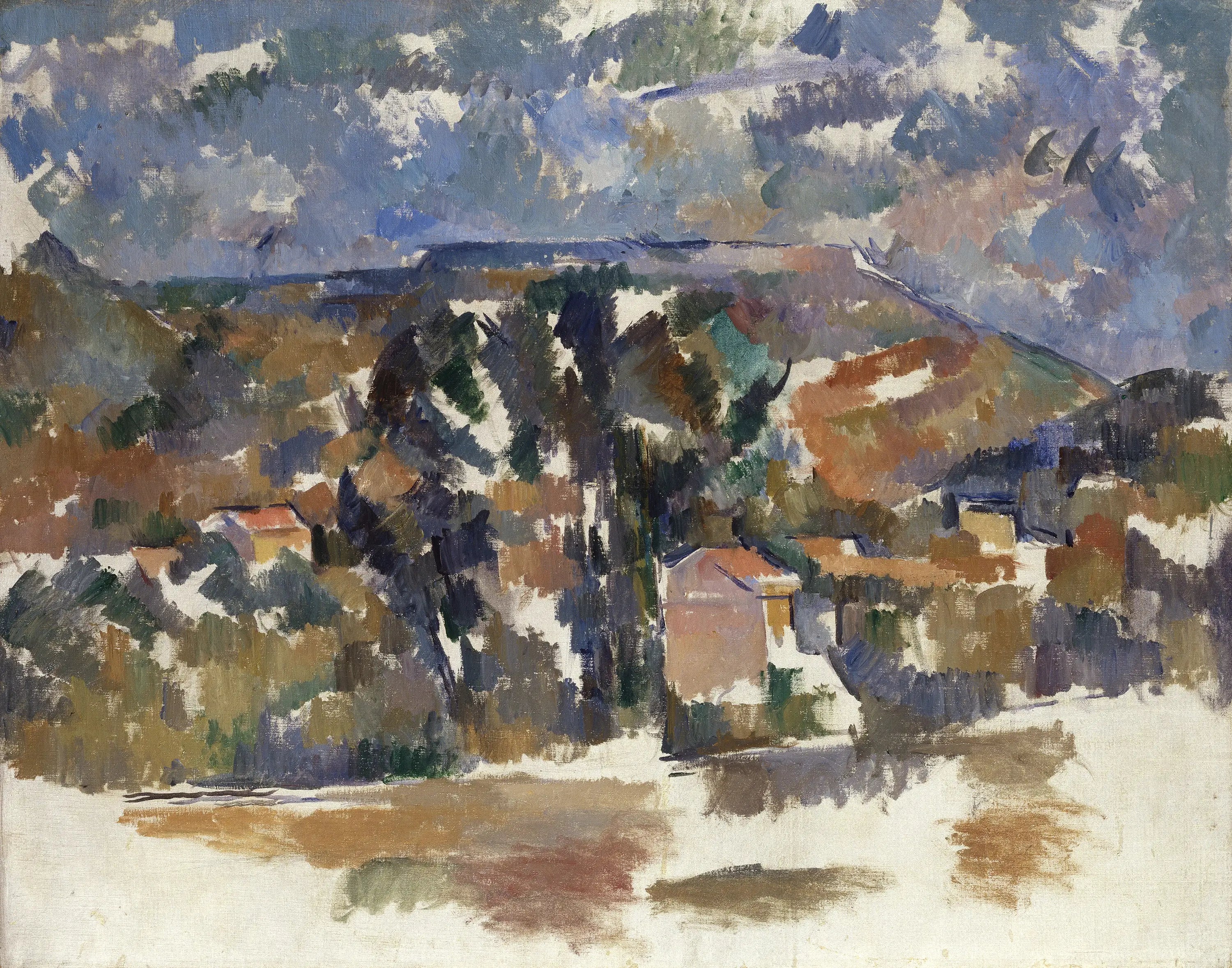Reproduction du tableau « Le Mont de Cengle - Paul Cézanne » par Alpha Reproduction en peinture à l’huile