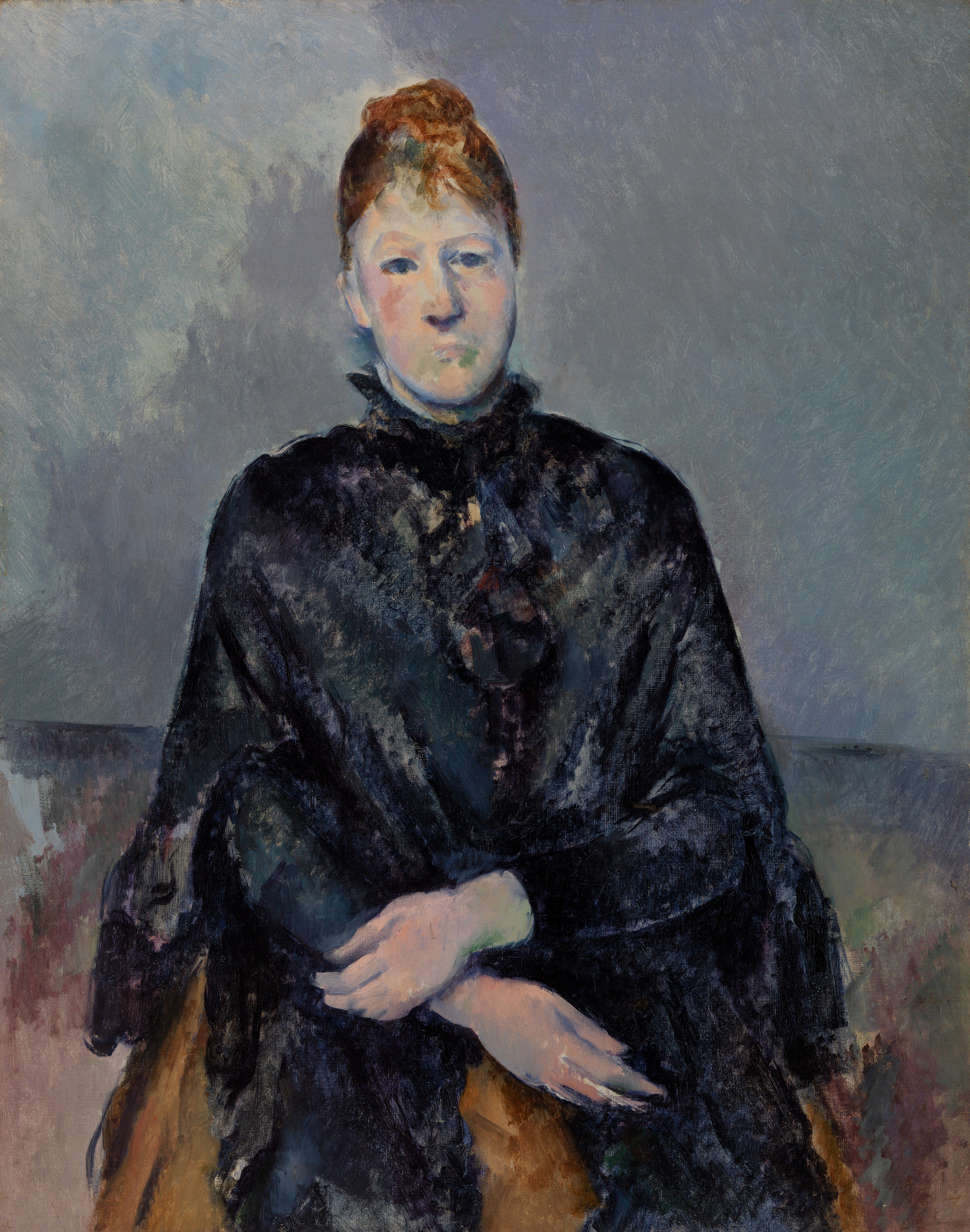 Reproduction du tableau « Portrait de Madame Cézanne - Paul Cézanne » par Alpha Reproduction en peinture à l’huile