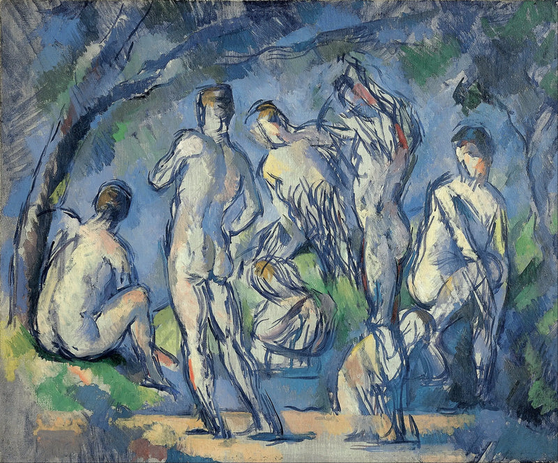 Group of Seven Bathers - Paul Cézanne