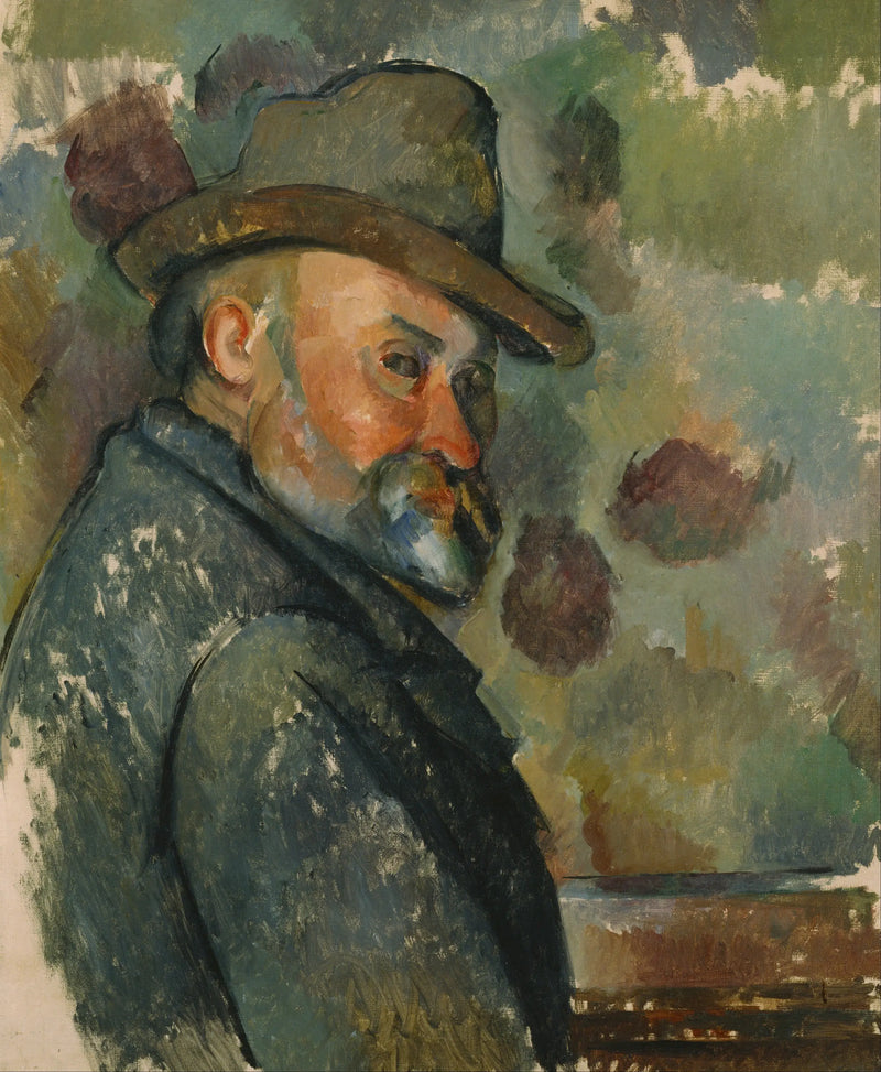 Self-Portrait with Hat - Paul Cézanne