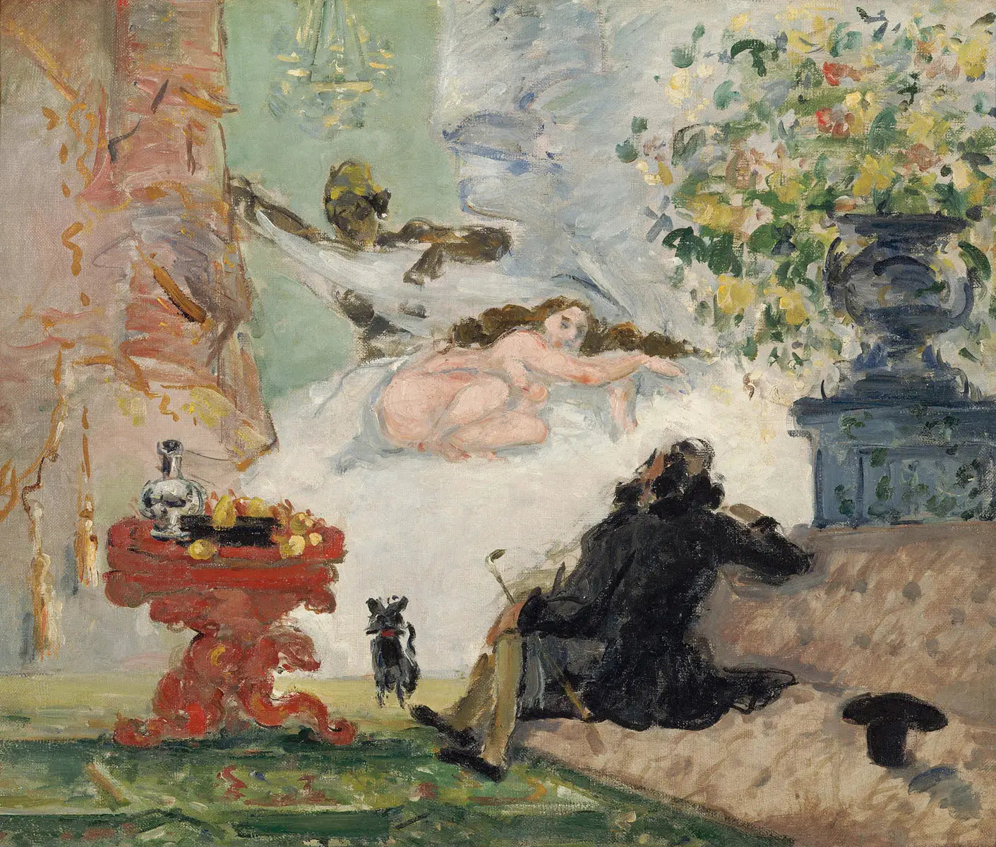 Reproduction du tableau « Une moderne Olympia - Paul Cézanne » par Alpha Reproduction en peinture à l’huile