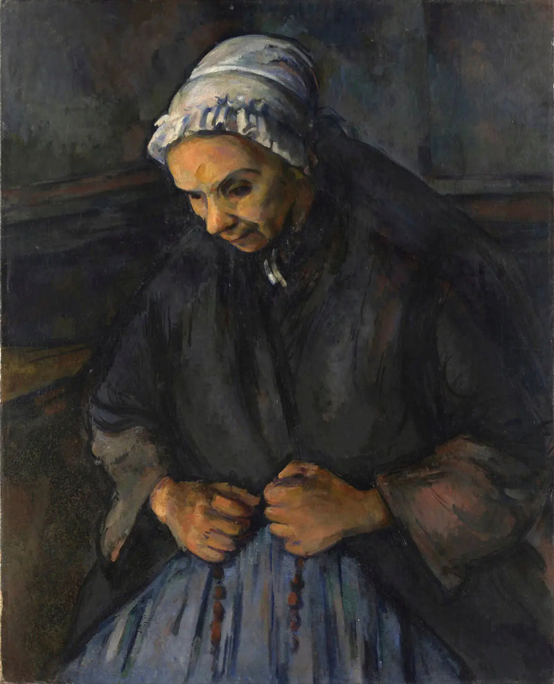 An old Woman with a rosary - Paul Cézanne