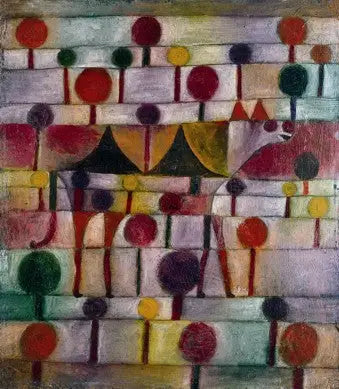 Camel (in a landscape rhythmically arranged with trees) - Paul Klee