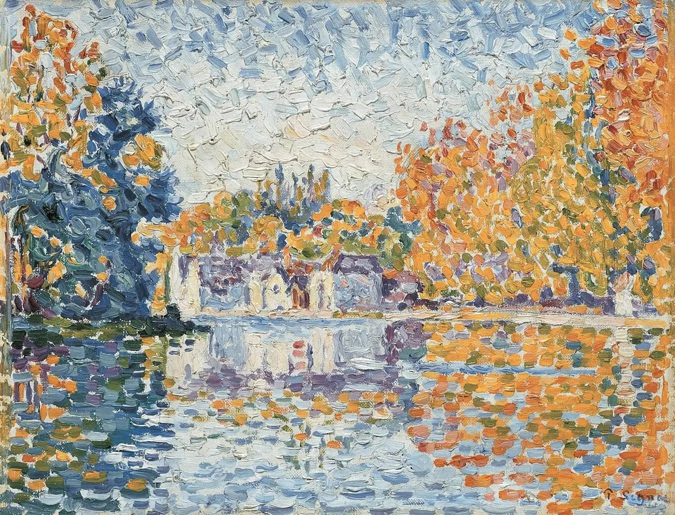Reproduction du tableau « La Seine à Samois (étude) - Paul Signac » par Alpha Reproduction en peinture à l’huile