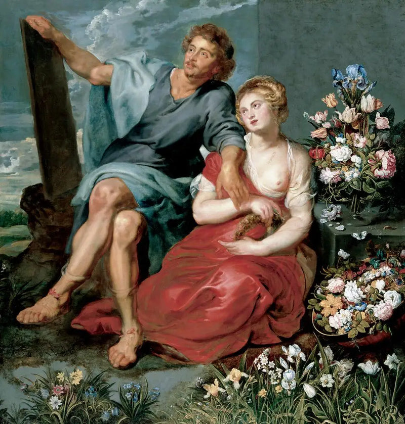 Pausias and Glycera - Peter Paul Rubens