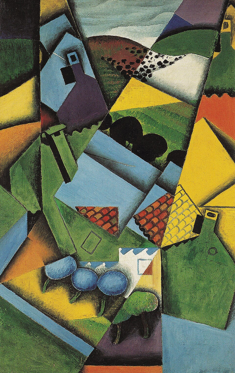 Still life with a checkered tablecloth - Juan Gris