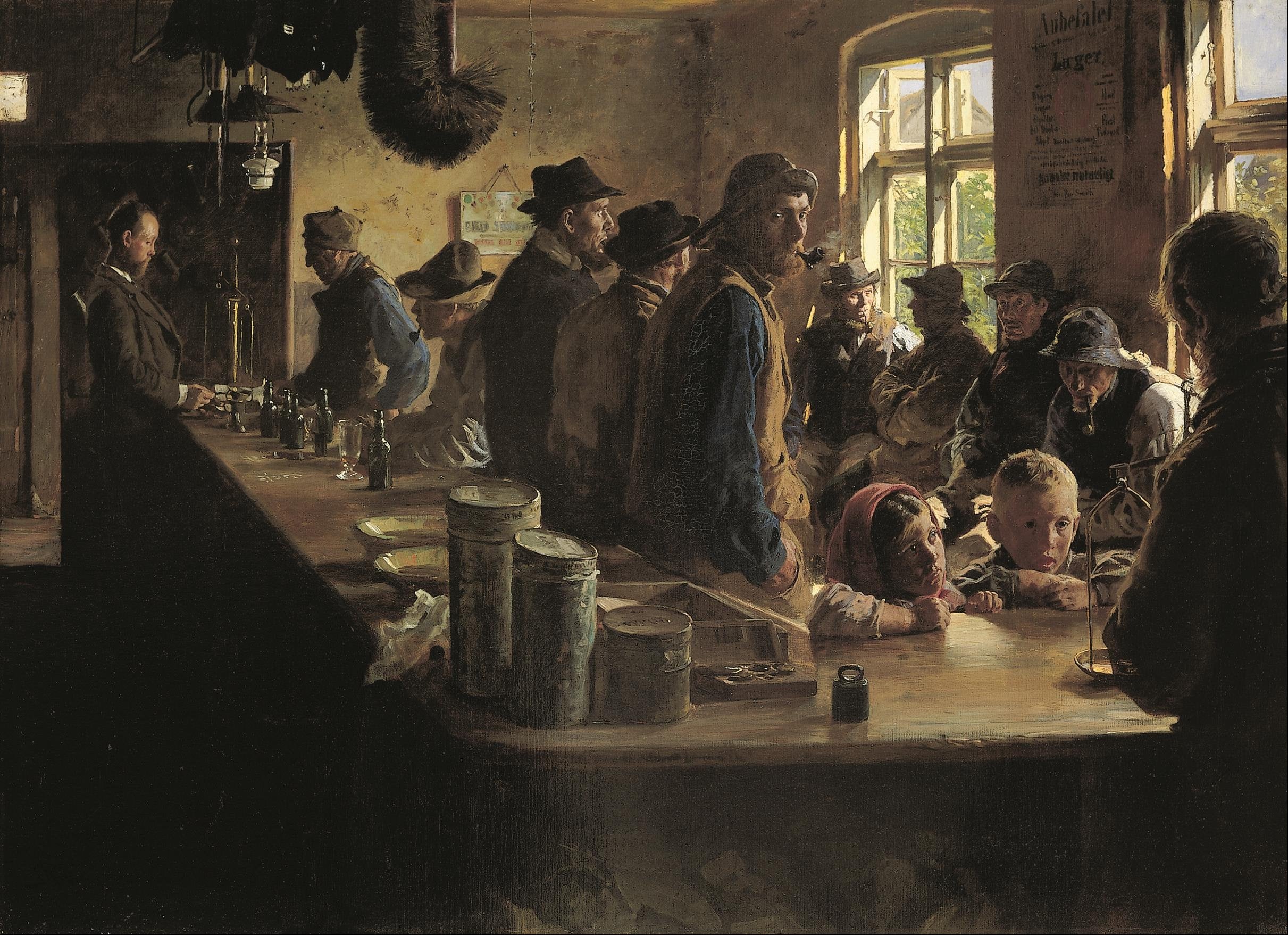 At the Supplier When There Is No Fishing - Peder Severin Krøyer