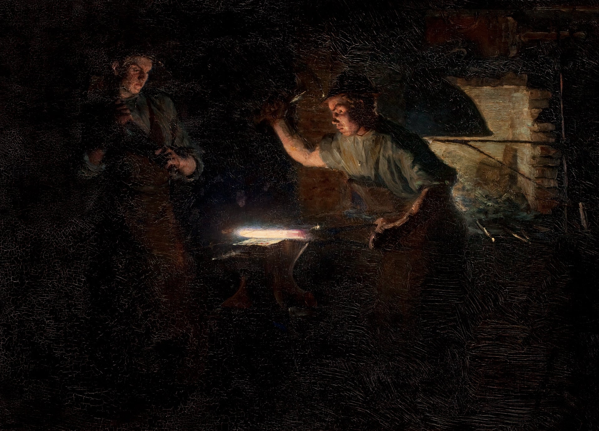 The Forge of Henning Jensen in Skagen Østerby. - Peder Severin Krøyer