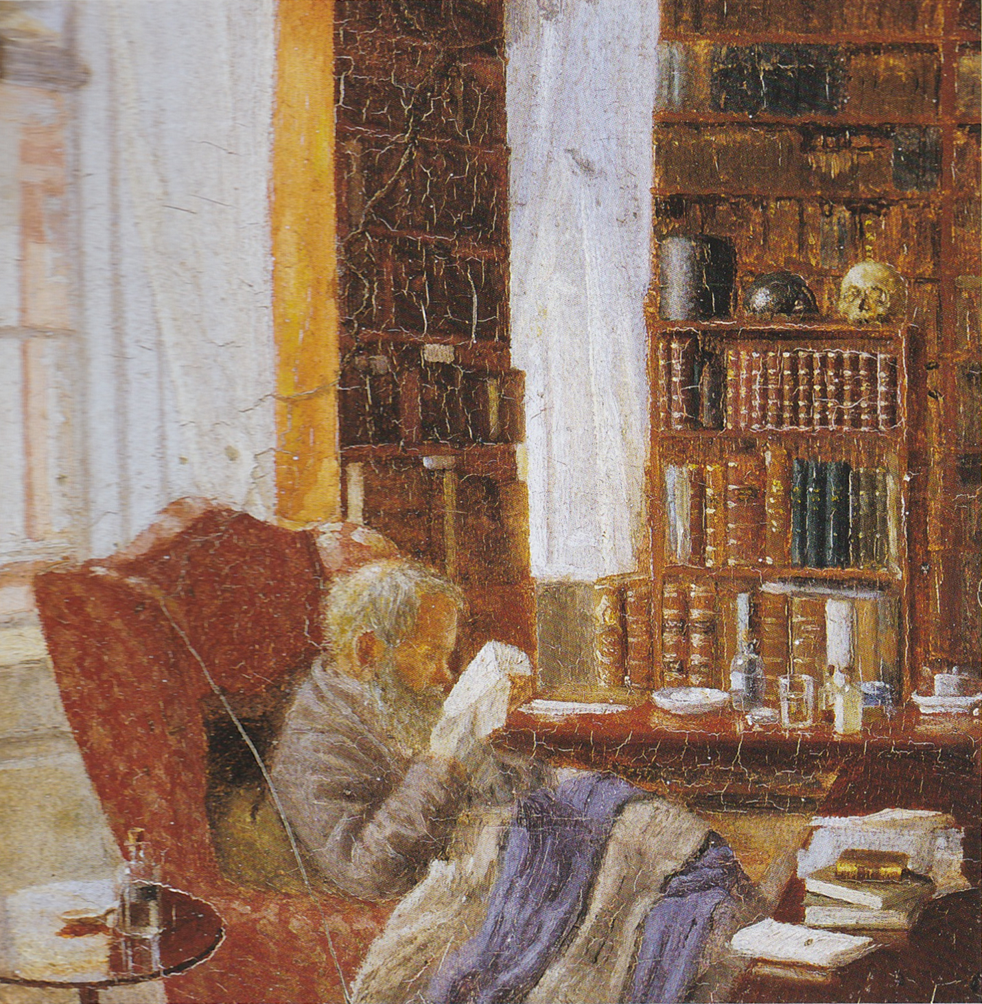 Henrik Nikolaj Krøyer in his office. - Peder Severin Krøyer