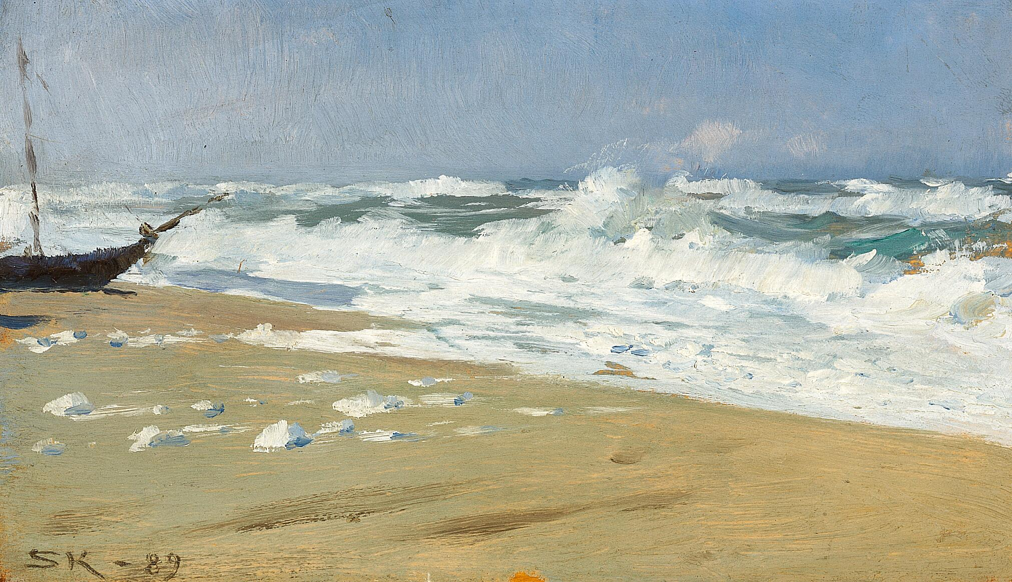 Study of a Beach. - Peder Severin Krøyer