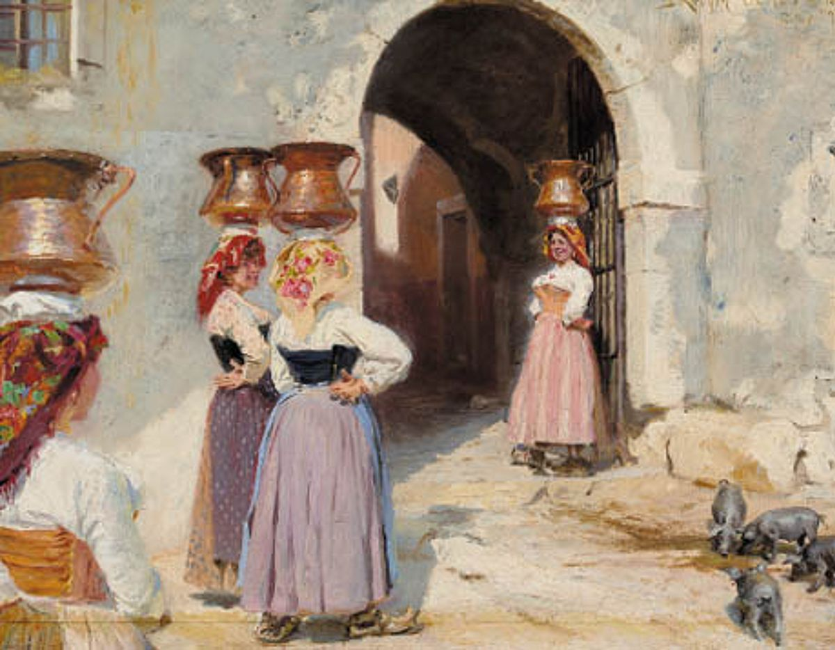 At the Gates of Civita d'Antino. - Peder Severin Krøyer
