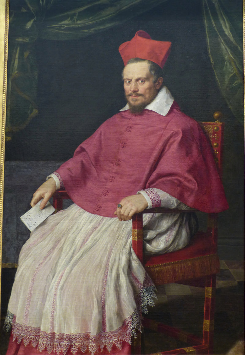 Portrait of Cardinal Jean de Bonsy (1554-1621), Bishop of Béziers from 1598 to 1611. - Domenichino