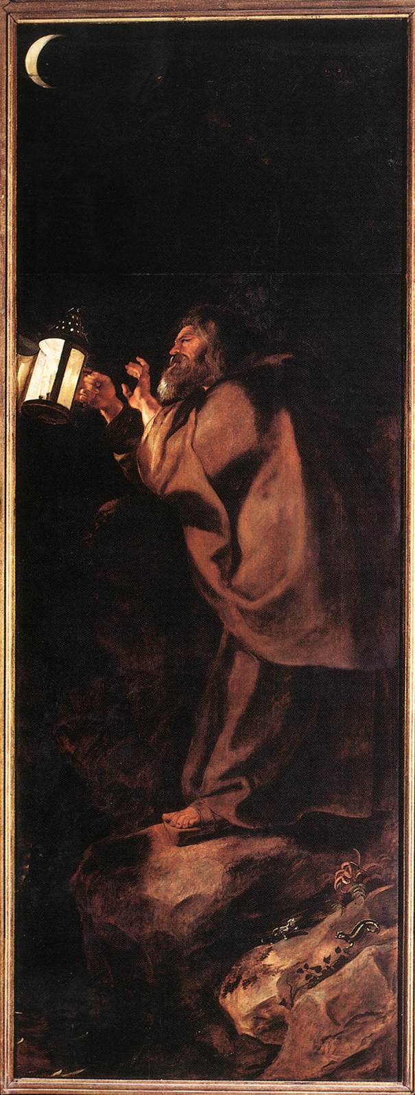 Hermit with a Lamp - Peter Paul Rubens
