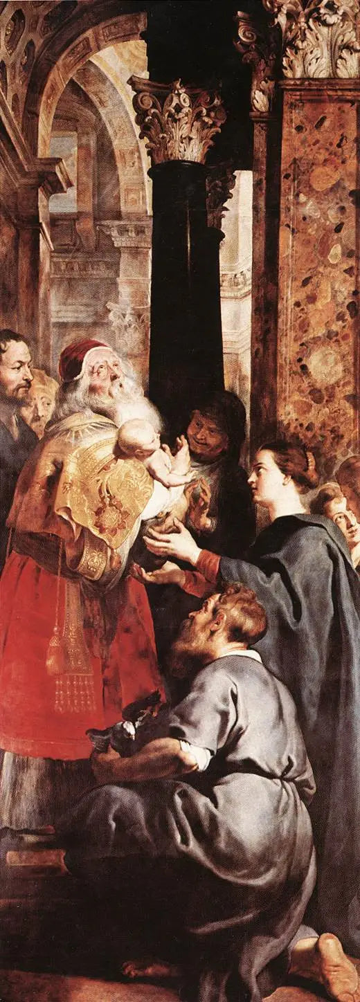 Presentation at the Temple (right panel of the triptych) - Peter Paul Rubens