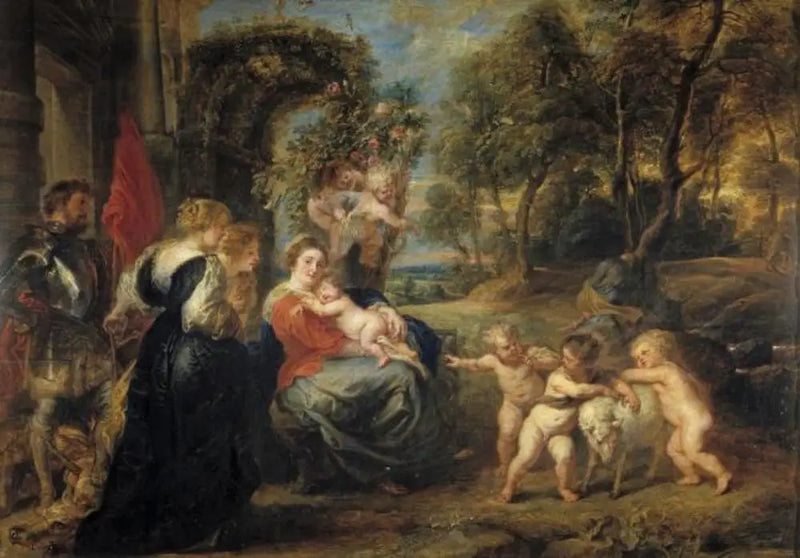 The Rest During the Flight into Egypt with the Saints - Peter Paul Rubens