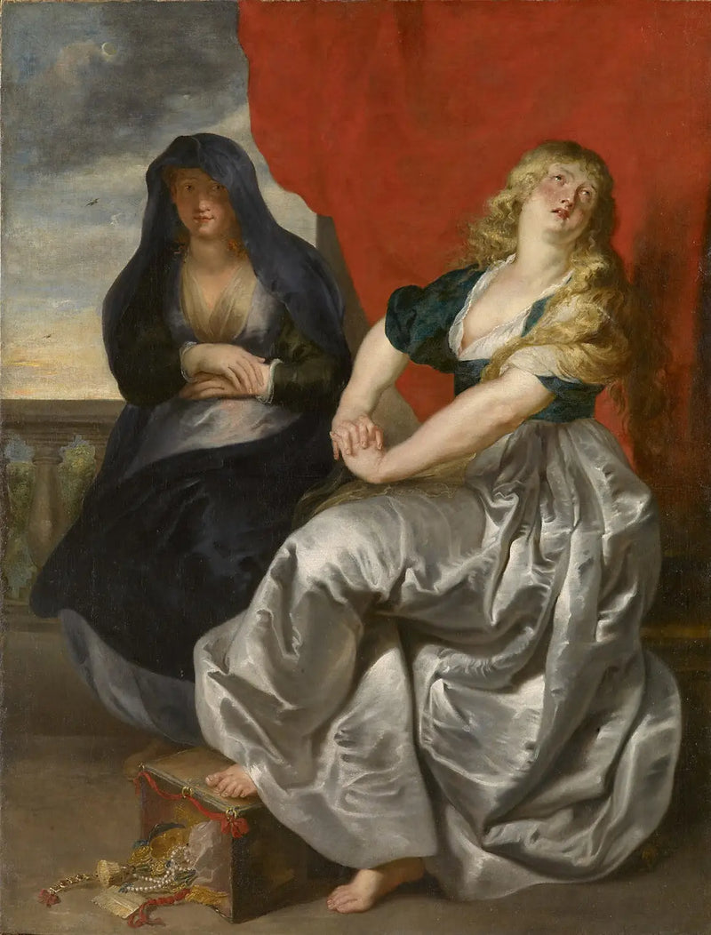 Penitent Madeleine with her sister Martha - Peter Paul Rubens