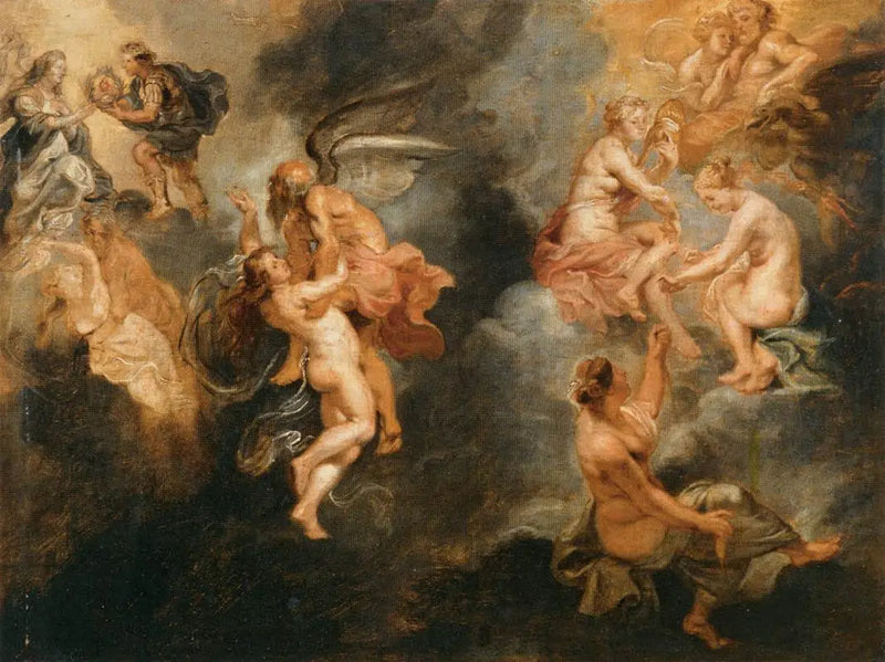 The Three Parks Spinning the Destiny of Marie de Médicis - Peter Paul Rubens