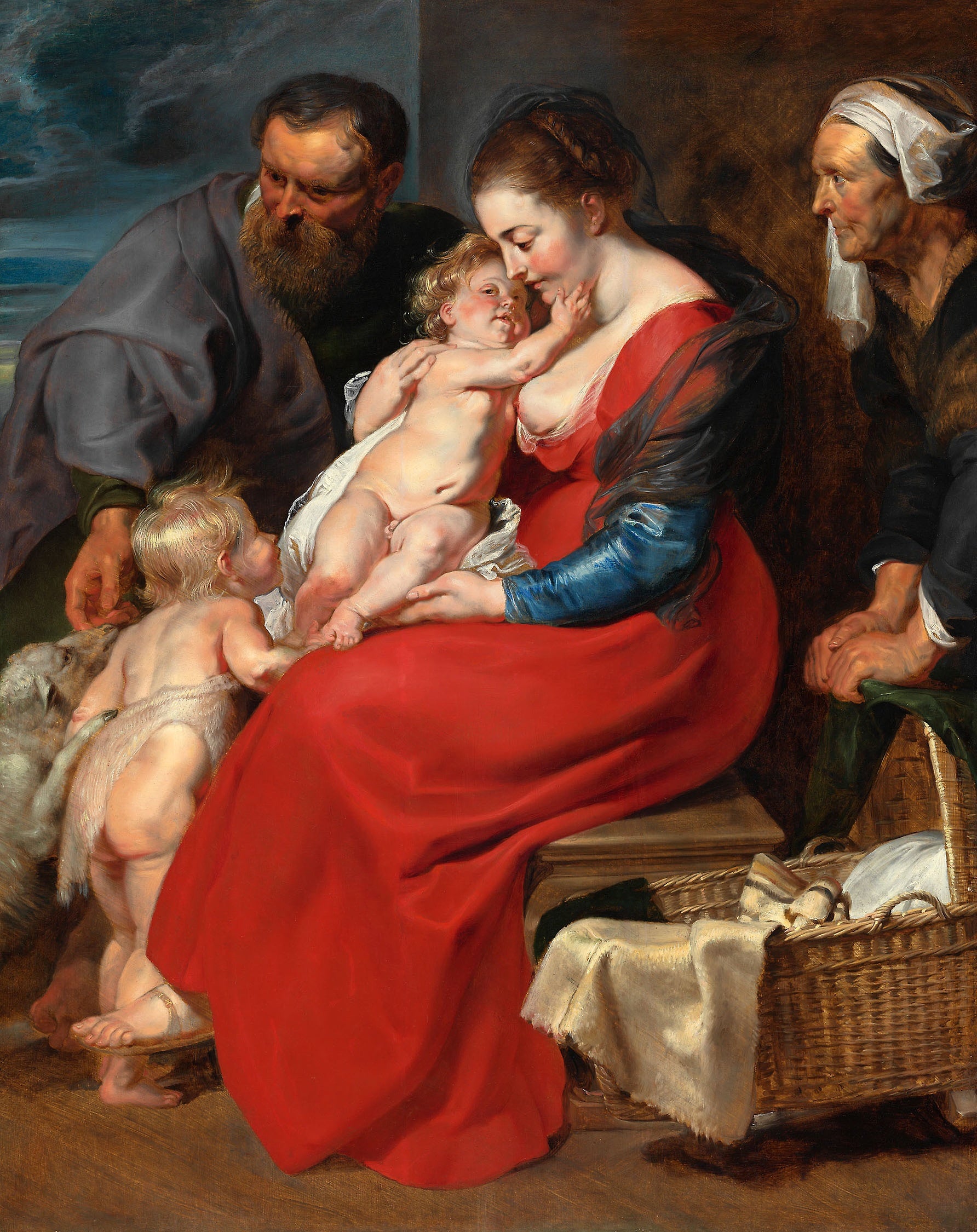 The Holy Family with Saint Elizabeth and Saint John - Peter Paul Rubens