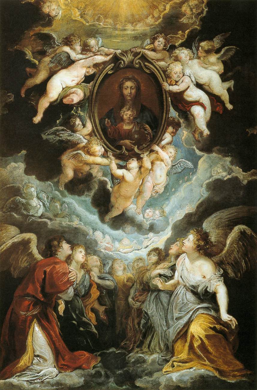 The Madonna della Vallicella adored by the seraphim and the cherubim - Peter Paul Rubens
