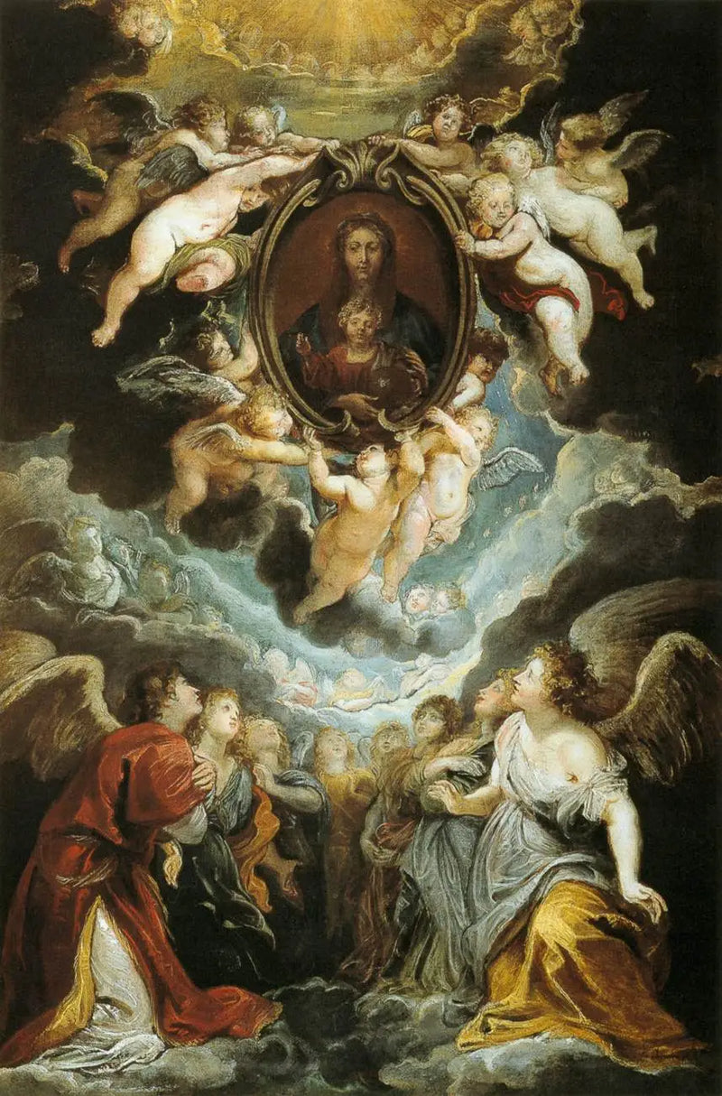 The Madonna della Vallicella adored by the seraphim and the cherubim - Peter Paul Rubens